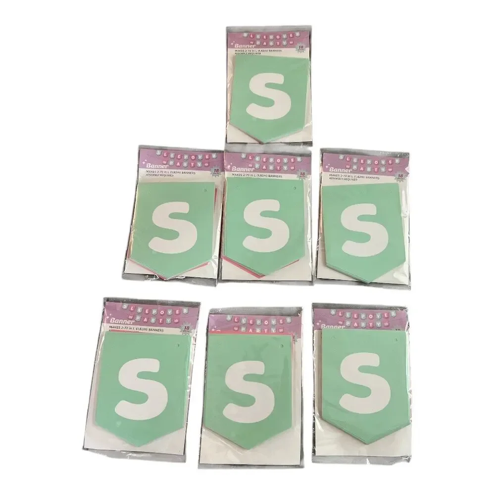 Sleep Over Party Banner Makes 2- 72 inch Banners 18 Pieces Set of 7